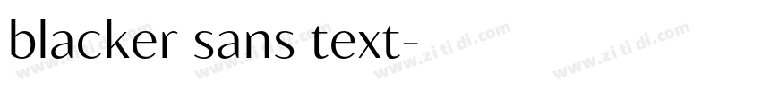 blacker sans text字体转换